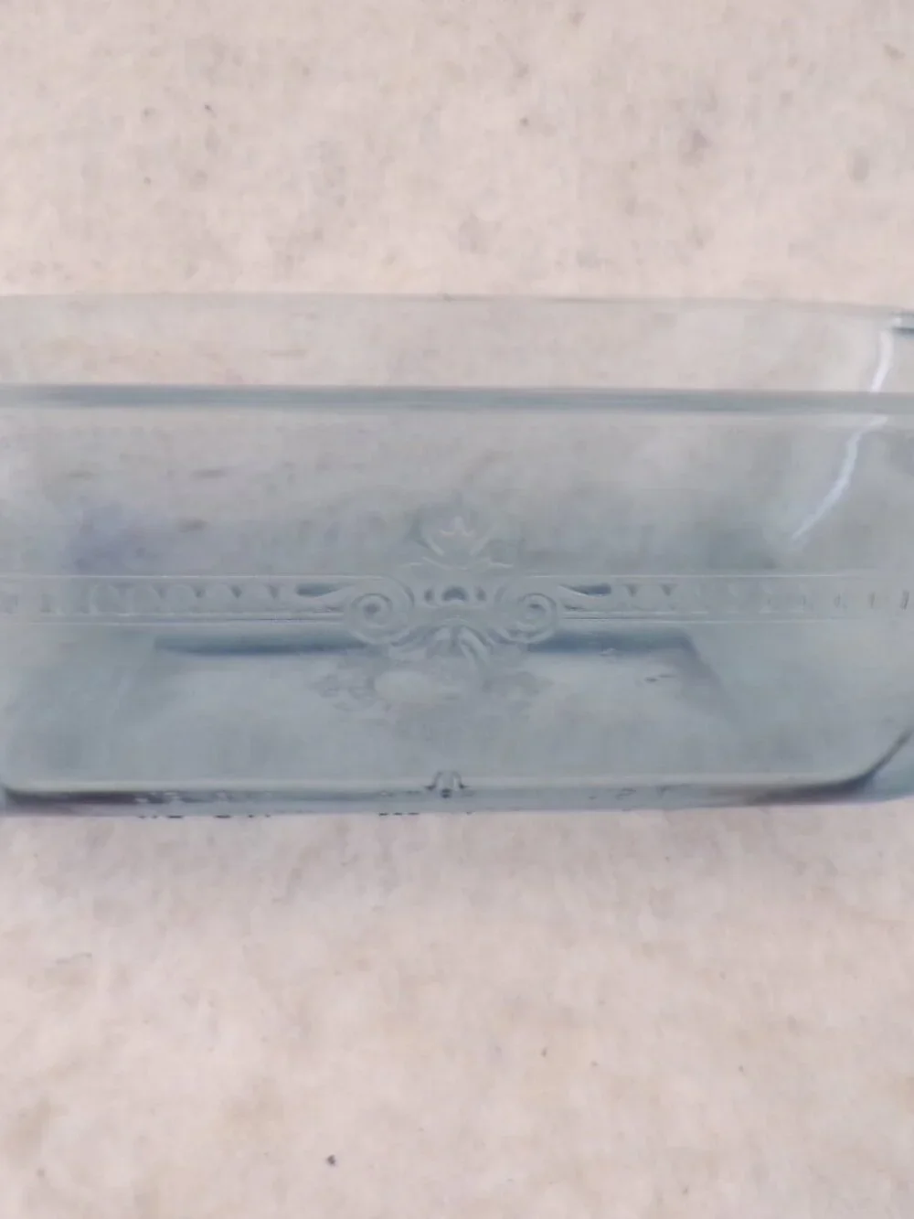 Beautiful Clear Blue 1.5 Baking Casserole Loaf Glass Dish